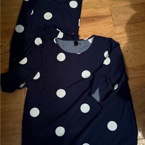 Navy Polka Dot Pajama Set